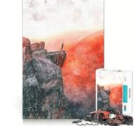 Rompecabezas Solo en la montaña 1000 Piezas Juego de lógica y Pensamiento Experto en Corte Artesanía Momento de Tranquilidad Ejercicio Mental en casa (38x26cm)