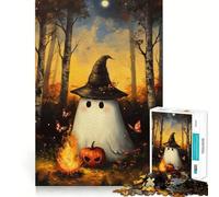 Rompecabezas Sombrero de Bruja y Espíritu,1000 Piezas,Juego de Habilidades de Pensamiento,Piezas de Encaje, Actividad Divertida para Toda la Familia (38x26cm)