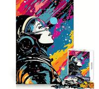 Rompecabezas Space Collage Pop Art de 1000 Piezas para Adolescentes, Juego de lógica, Tiempo de Calentamiento, Pieza de colección de Arte de Corte preciso (50x75cm)