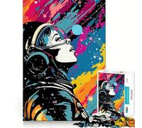 Rompecabezas Space Collage Pop Art de 1000 Piezas para Adolescentes, Juego de lógica, Tiempo de Calentamiento, Pieza de colección de Arte de Corte preciso (50x75cm)