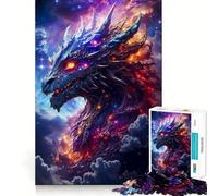 Rompecabezas Space Dragon de 1000 Piezas para Adolescentes, Rompecabezas de lógica Clara, Juguete, Tiempo de Paz, Corte, Lista de Deseos de Santa Claus (50x75cm)