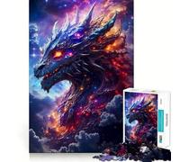 Rompecabezas Space Dragon de 1000 Piezas para Adultos, Juguete para ejercitar la Mente, Momento de relajación, Corte de precisión, Regalo Elegante (38x52cm)
