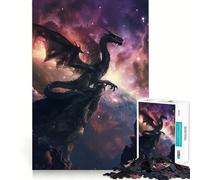 Rompecabezas Space Dragon On The Edge de 1000 Piezas para Adultos Juego Mental Pasatiempo en casa Bordes limpios Un Regalo Encantador (38x52cm)