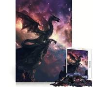 Rompecabezas Space Dragon On The Edge de 1000 Piezas para Adultos Juego Mental Pasatiempo en casa Bordes limpios Un Regalo Encantador (38x52cm)