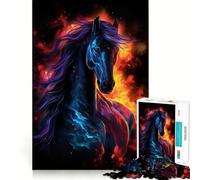Rompecabezas Space Horse Galaxy de 1000 Piezas para Adolescentes Mejora la Memoria Fácil de Usar Bordes limpios Sorpresa navideña (38x26cm)