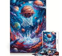 Rompecabezas Space Jam de Baloncesto de 1000 Piezas para Adultos Juguete Inteligente para Toda la Familia Pieza de Arte de Corte preciso (38x52cm)