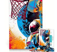 Rompecabezas Space Jam Dunk de 1000 Piezas para Adultos, un desafío Mental, Juguete de Ocio Suave, Corte preciso, Regalo Memorable (38x52cm)