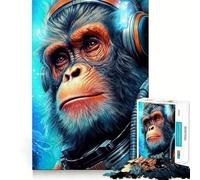 Rompecabezas Space Monkey para Adultos, 1000 Piezas, Juego Inteligente, Tranquilo, con patrón de ensamblaje, Regalo increíble (50x75cm)