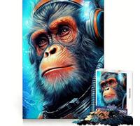 Rompecabezas Space Monkey para Adultos, 1000 Piezas, Juego Inteligente, Tranquilo, con patrón de ensamblaje, Regalo increíble (50x75cm)