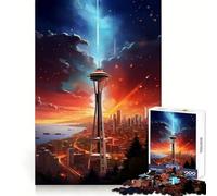 Rompecabezas Space Needle de Seattle para Adultos, 1000 Piezas, Rompecabezas Mental, pasatiempo Relajante, Montaje de imágenes, Regalo Encantador (38x52cm)
