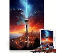 Rompecabezas Space Needle Seattle Paint para Adultos, 1000 Piezas, Juego Inteligente, Divertido y Relajante, Ideal para armar, Regalo preciado (50x75cm)
