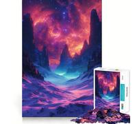 Rompecabezas Space Neon Galactic Desert de 1000 Piezas para Adultos Regalo Ideal para Adultos Un desafío para la Mente Juguete fácil de armar Corte preciso (38x26cm)