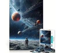 Rompecabezas Space Night Flashes Astro de 1000 Piezas para Adultos, Juguete de lógica Mental, Serene Time, Corte Firme, (38x26cm)