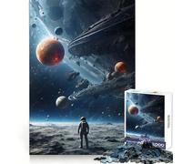 Rompecabezas Space Night Flashes Astro de 1000 Piezas para Adultos, Juguete de lógica Mental, Serene Time, Corte Firme, (38x26cm)