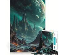 Rompecabezas Space Oasis de 1000 Piezas para Adultos Juguete Intelectual para Relajarse y calmar Corte preciso Artículo de Santa Claus (38x26cm)