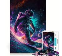 Rompecabezas Space Surfer de 1000 Piezas para Adolescentes un desafío Mental, un Juguete para Relajarse y Disfrutar de una Obra de Arte con Corte preciso 50x75cm