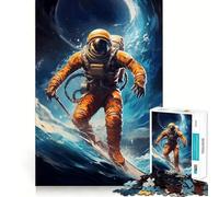 Rompecabezas Space Surfer de 1000 Piezas para Adultos y Adolescentes Juguete para el Tiempo Libre Decoración de Pared con Bordes precisos 50x75cm