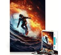 Rompecabezas Space Surfer difícil para Adultos, 1000 Piezas, Recall Upgrade Gentle Relax Clear Cut, 50x75cm