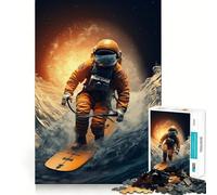 Rompecabezas Space Surfer para Adultos, 1000 Piezas, Juego Inteligente, patrón para aliviar el estrés, Regalo entrañable 50x75cm