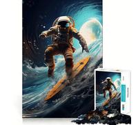 Rompecabezas Space Surfer Teenagers de 1000 Piezas, Juguete de lógica Resistente, Entretenimiento, Bordes Transparentes, artículo de colección 38x52cm