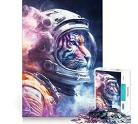 Rompecabezas Space Tiger de 1000 Piezas para Adolescentes Juguete para desarrollar la Mente Diseño Relajante y Acogedor Regalo Original para armar 38x26cm