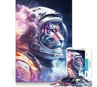 Rompecabezas Space Tiger de 1000 Piezas para Adultos Juguete de lógica Resistente para Jugar en Grupo Bordes Transparentes 38x52cm