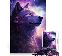 Rompecabezas Space Wolf para Adultos, 1000 Piezas, Juguete de Habilidad, Juego Lento, Disfruta, Pieza de colección de Arte de Corte Exacto 38x26cm
