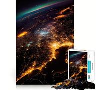 Rompecabezas Spaceview to The Earth de 1000 Piezas para Adultos y Adolescentes Juguete para el Tiempo Libre Bordes precisos Decoración de Pared 38x52cm