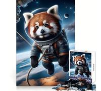 Rompecabezas Spacewalk Red Panda de 1000 Piezas para Adolescentes, Juguete Mental para aliviar la ansiedad, Corte Premium, Regalo Elegante 50x75cm