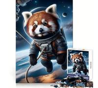 Rompecabezas Spacewalk Red Panda para Adultos, 1000 Piezas, Juego Inteligente, patrón para aliviar el estrés, Regalo conmovedor 38x26cm