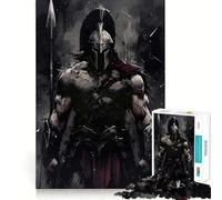 Rompecabezas Spartab Warrior de 1000 Piezas para Adolescentes Juguete para el Desarrollo Personal Diversión compartida Bordes precisos Artículo de Santa Claus 38x26cm