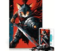Rompecabezas Spartan Cat para Adultos, 1000 Piezas, Juguete Inteligente, Juego Relajante, Arte de Corte preciso, Coleccionable 50x75cm