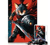 Rompecabezas Spartan Cat para Adultos, 1000 Piezas, Juguete Inteligente, Juego Relajante, Arte de Corte preciso, Coleccionable 50x75cm