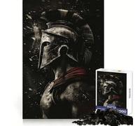 Rompecabezas Spartan Warrior con Efecto Desgastado, 1000 Piezas, para Adolescentes, Ideal para divertirse sin Preocupaciones, con Bordes precisos, Pedir un Deseo a Santa Claus 38x26cm