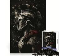 Rompecabezas Spartan Warrior con Efecto Desgastado para Adultos, 1000 Piezas, Juguete de lógica Mental, Suave y Relajante, Corte Firme, Lista de Deseos de Santa Claus 38x52cm