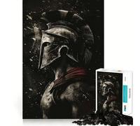 Rompecabezas Spartan Warrior con Efecto Desgastado para Adultos, 1000 Piezas, Juguete de lógica Mental, Suave y Relajante, Corte Firme, Lista de Deseos de Santa Claus 38x52cm