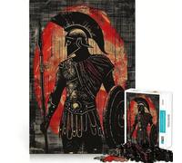 Rompecabezas Spartan Warrior de 1000 Piezas para Adultos Juego Inteligente para aliviar el estrés Patrón de Montaje Sorpresa navideña 38x52cm