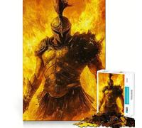 Rompecabezas Spartan Warrior Flames de 1000 Piezas para Adolescentes Juguete para desarrollar la Mente y la Creatividad Diversión, diseño y Montaje Regalo Elegante 50x75cm