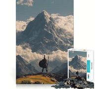 Rompecabezas Spartan Warrior Mountain Vista de 1000 Piezas para Adolescentes Juguete Mental para aliviar la ansiedad Corte Premium Regalo Elegante 50x75cm