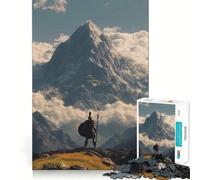 Rompecabezas Spartan Warrior Mountain Vista de 1000 Piezas para Adultos Juguete de lógica Resistente para Jugar en Grupo Bordes Transparentes 38x52cm