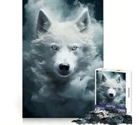 Rompecabezas Spectral White Wolf de 1000 Piezas para Adolescentes Desarrolla la Mente y estimula el Tiempo Libre Bordes precisos Regalo Original 38x26cm