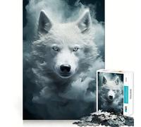 Rompecabezas Spectral White Wolf de 1000 Piezas para Adolescentes, Juguete de lógica, Divertido, de Corte preciso, Regalo Elegante 50x75cm