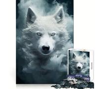 Rompecabezas Spectral White Wolf para Adultos, 1000 Piezas, Juguete de lógica Mental, Suave y Relajante, Corte Firme, Lista de Deseos de Santa Claus 38x52cm