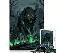 Rompecabezas Spectral Wolf Guardian of The Cursed Cemetery de 1000 Piezas para Adolescentes Desarrolla la Mente y estimula el Tiempo Libre Bordes precisos Regalo Original 38x26cm