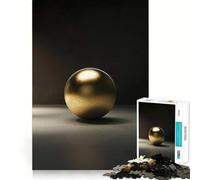 Rompecabezas Sphere D Color Oro Oscuro de 1000 Piezas para Adultos, Juguete para ejercitar la Mente, Alivio del estrés, diseño para armar, Regalo Elegante 50x75cm