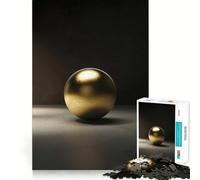 Rompecabezas Sphere D Dark Gold de 1000 Piezas para Adolescentes Juguete Inteligente para Fortalecer los Lazos Familiares Piezas de colección de Arte con Corte preciso 38x52cm