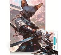 Rompecabezas Sphynx Samurai Warrior para Adultos, 1000 Piezas, Juguete de lógica Mental, Suave y Relajante, Corte Firme, Lista de Deseos de Santa Claus 50x75cm
