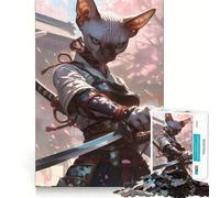 Rompecabezas Sphynx Samurai Warrior para Adultos, 1000 Piezas, Juguete de lógica Mental, Suave y Relajante, Corte Firme, Lista de Deseos de Santa Claus 38x26cm