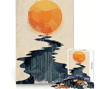 Rompecabezas Spiral Sun de 1000 Piezas para Adultos Juguete de lógica Resistente para Jugar en Grupo Bordes Transparentes 50x75cm