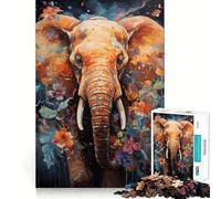 Rompecabezas Spirit Elefant de 1000 Piezas para Adultos y Adolescentes Juego Mental para calmar la Mente Corte preciso 38x26cm